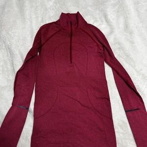 Red Quarter-Zip Pullover